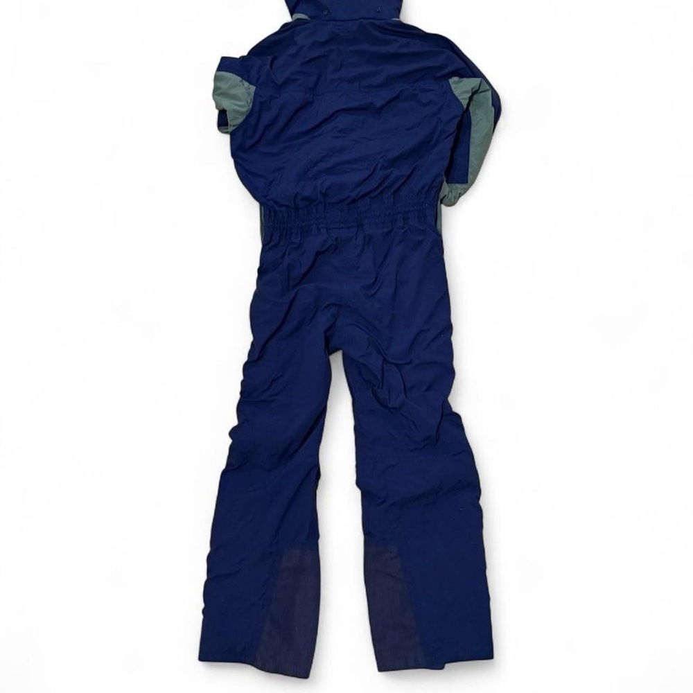 Vintage Montbell Navy and Green Hooded Ski Suit - Picture 2 of 4
